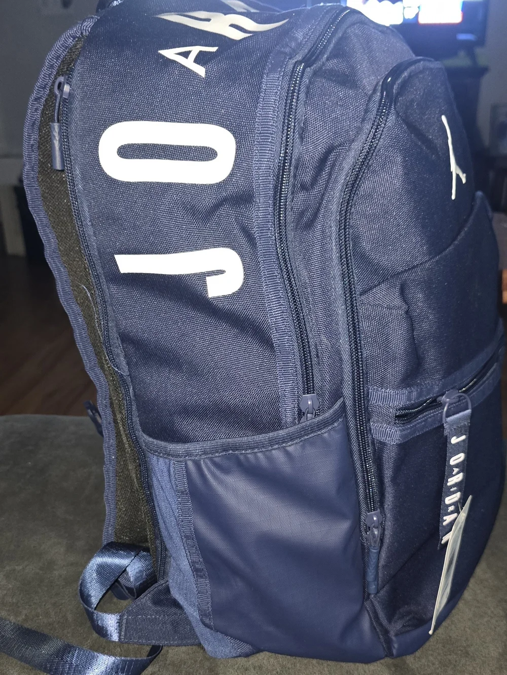 Nike Jordan Air Patrol Navy Blue Backpack - Multiple Compartments .